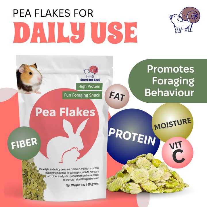 Snout and Shell - Wholesale Pet Treats - Dog - Pea Flakes for Small Pets4