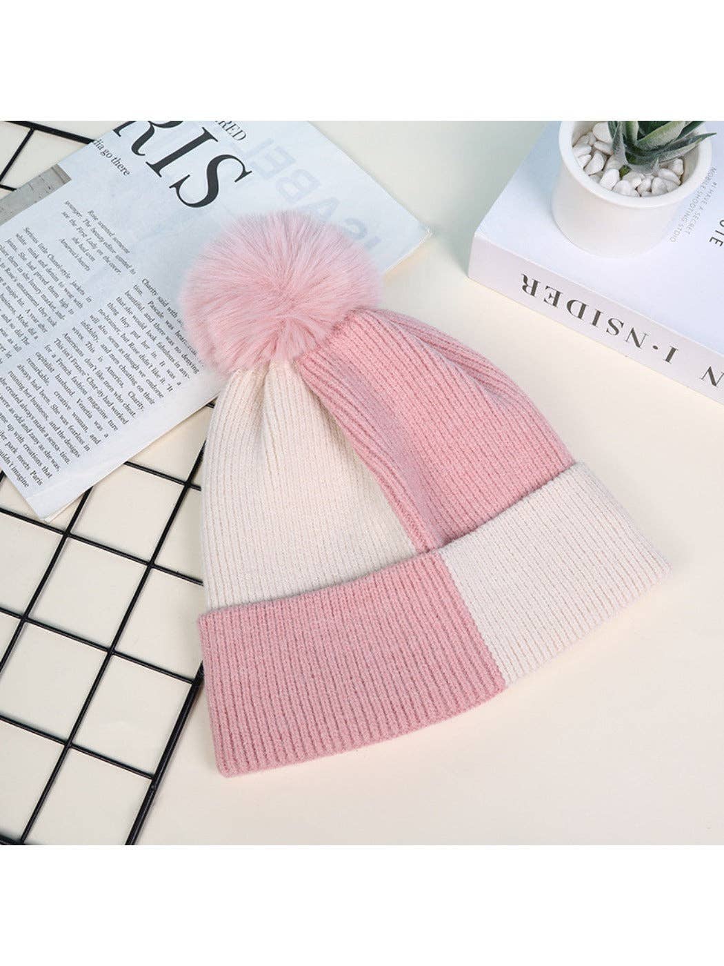 Funkyrel® Atzbranding Limited – wholesale Beanie – Women's – Haila - Women's Knitted Beanie with Pom Pom6