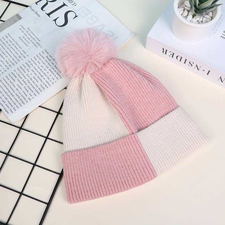 Funkyrel® Atzbranding Limited – wholesale Beanie – Women's – Haila - Women's Knitted Beanie with Pom Pom6