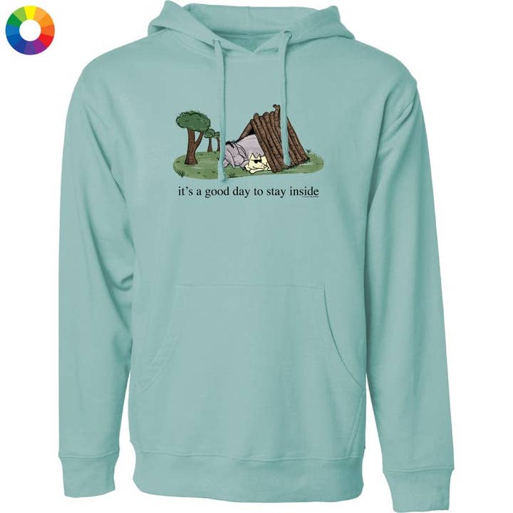 Det er en god dag at blive indenfor - Sweatshirt Pullover Hoodie for engroshandel hos Teddy the Dog
