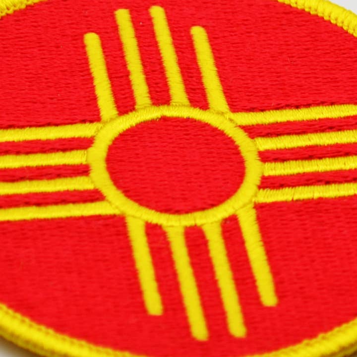 Zia Red Circle – Embroidered Patch for wholesale by Metal the Brand