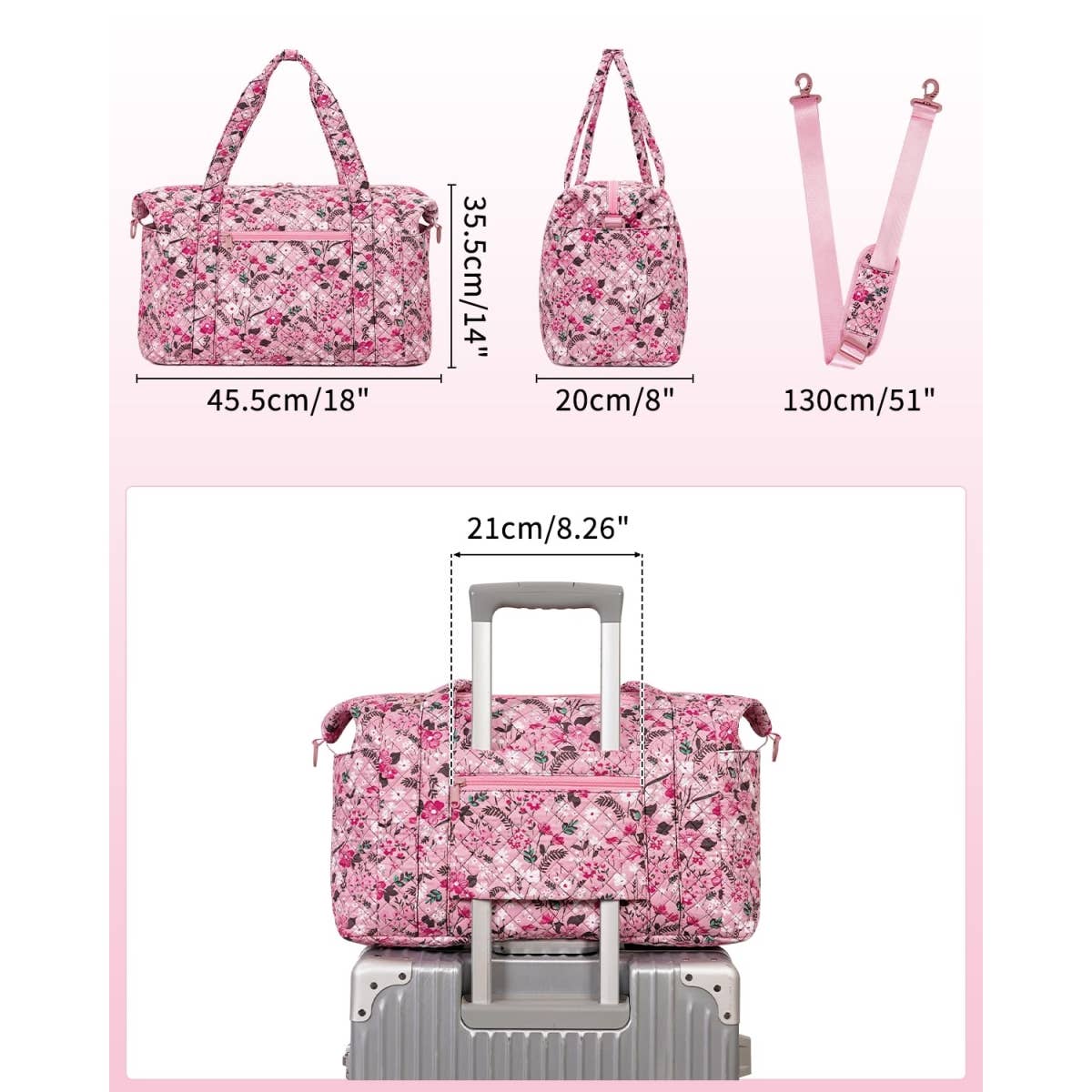 wandf – Großhandel Weekender-Tasche – Unisex – Gesteppte Schultertaschen Flugzeug Reisetasche Unter Sitz Tasche20