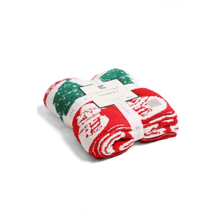 Hana - Wholesale Throw Blanket - X-MAS Holiday Reversible Christmas Throw Blanket