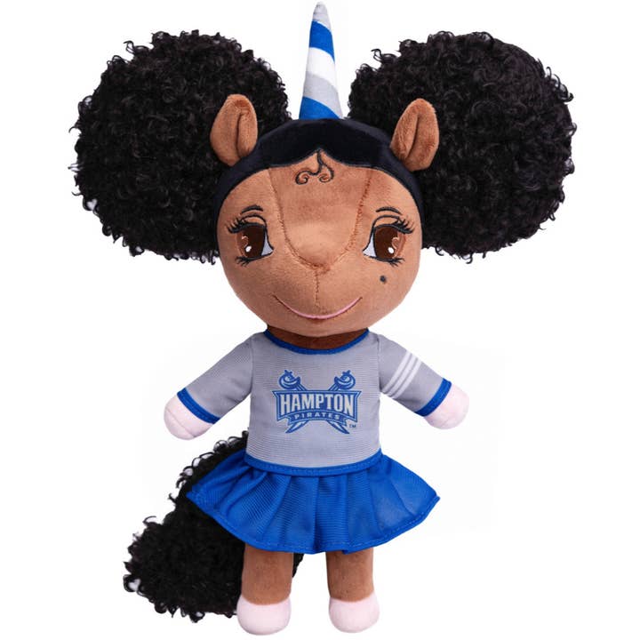 Hampton University Unicorn Doll with Afro Puffs - 14 inch for wholesale by YOUnicorn Kidz