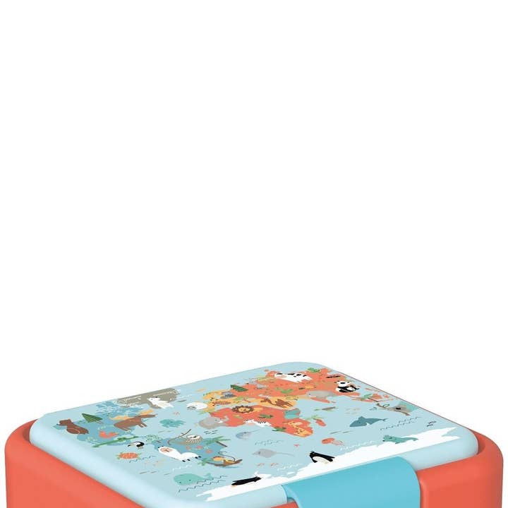 QUOKKA - Wholesale Snack Pack - Kids & Baby - QUOKKA KIDS TWIST LUNCHBOX MAP OF LIFE