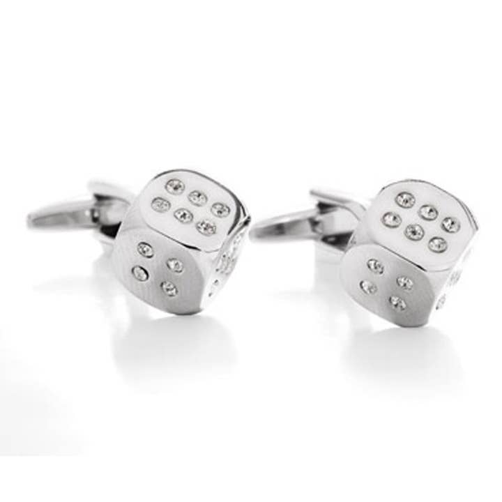 Cuffwear - Wholesale Cufflinks - Glam Roller Clear Cufflinks