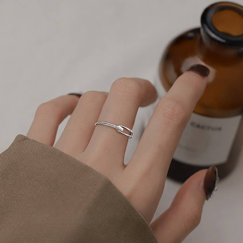 Gemscape UK – wholesale Multi-stone ring – Half and Half design S925 Ring  - in Gold & Silver6