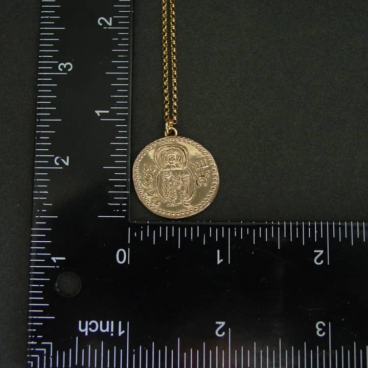 Vis a Vis Jewelry - Wholesale Pendant/Charm Necklace - Buddha Coin Necklace - Hand Carved 1" pendant