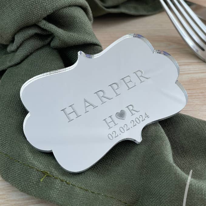 Tarjetas de lugar elegantes grabadas para venta al por mayor de Laser Blanks