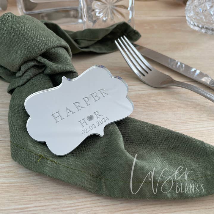 Engraved Elegant Place Cards for wholesale by Laser Blanks