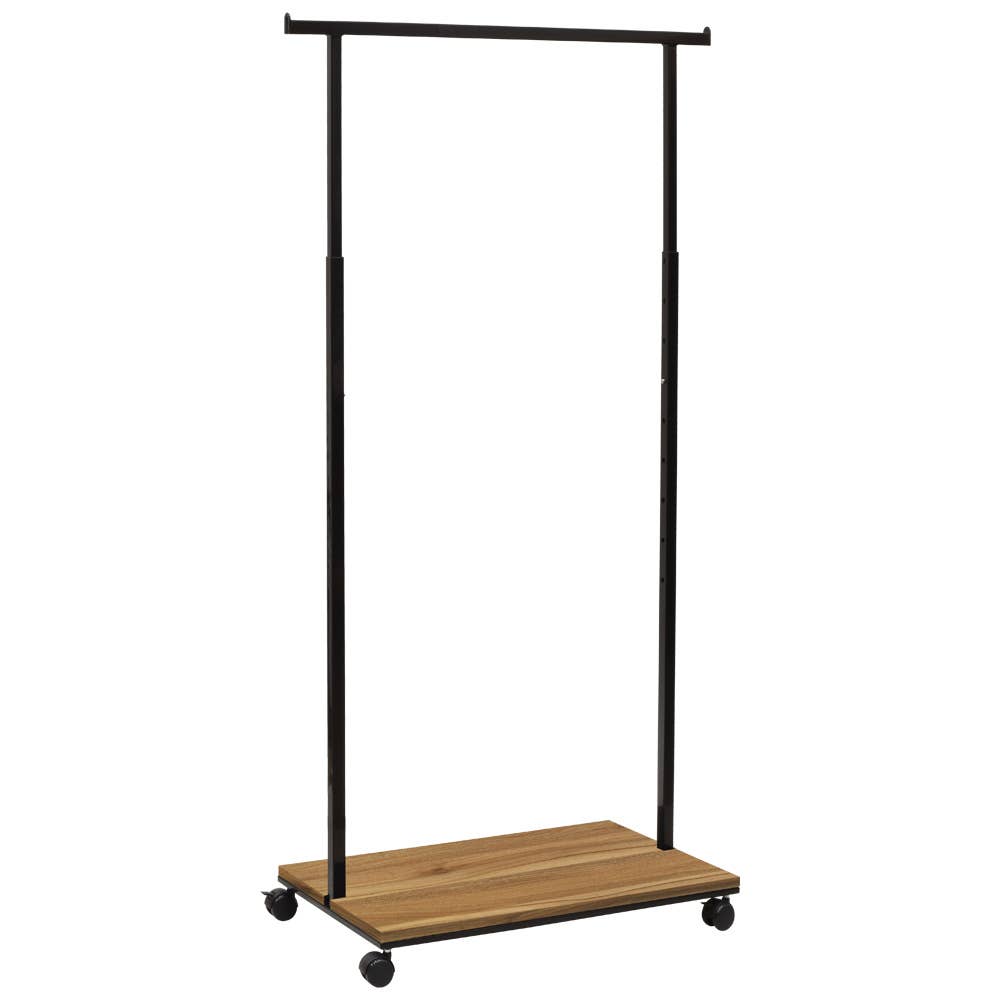 Specialty Store Services - Wholesale Free Standing Shelf - Black 24 in Single Sided Hangrail Rack2