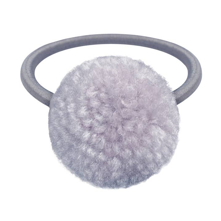 Sølv Uld Pom Pom Hårelastik for engroshandel hos Verity Jones London