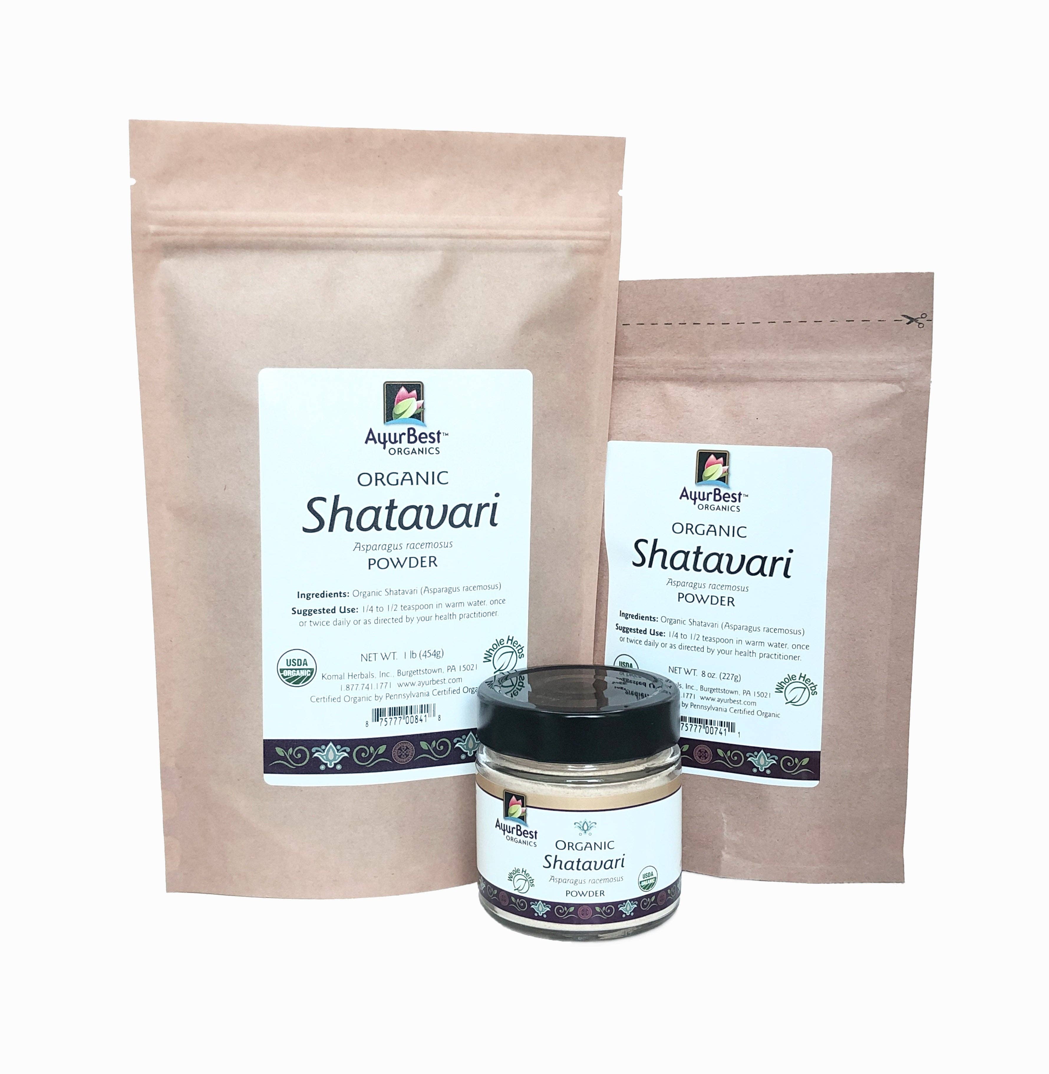 Komal Herbals, Inc - Wholesale Protein/Superfood Powder - Wholesale Spices & Herbs - Shatavari Powder, Organic 3.7oz (106.8g) Jar2