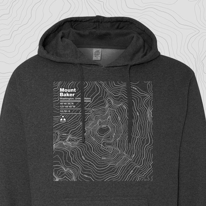 Mount Baker, Washington - Hooded Sweatshirt for wholesale by Topogra