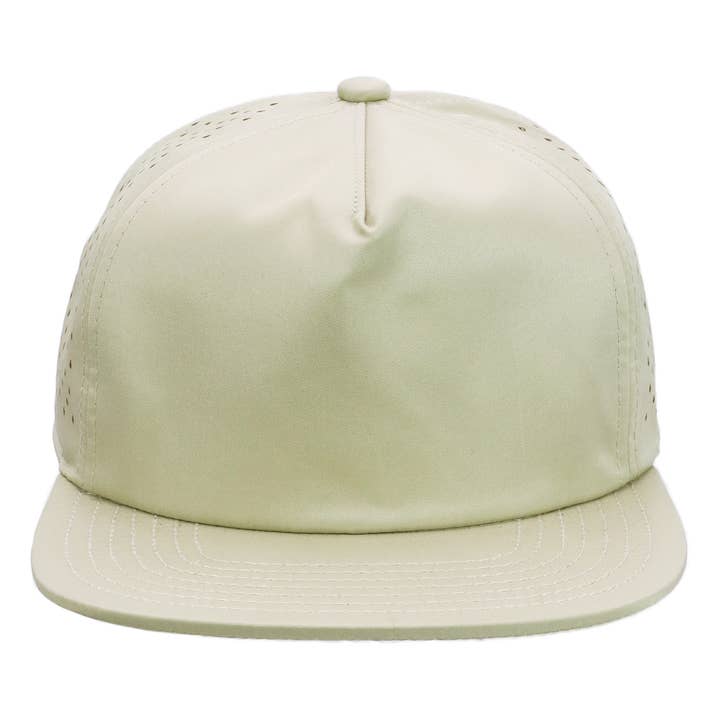 Cap Zone - Wholesale Flat Brim Cap - Unisex - Five Panel Unstructured Polyester Perforated Snapback20