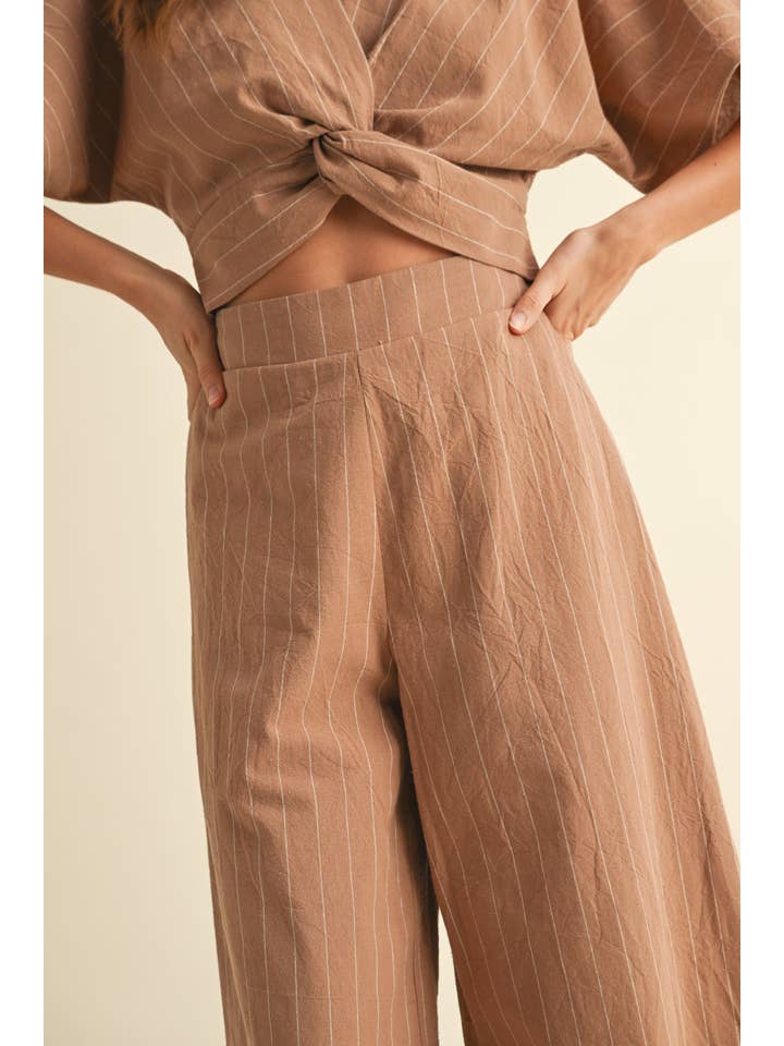 MIOU MUSE - Wholesale Pants - Women's - P4277ST STRIPE PATTERN PANTS WITH ELASTIC WAIST8