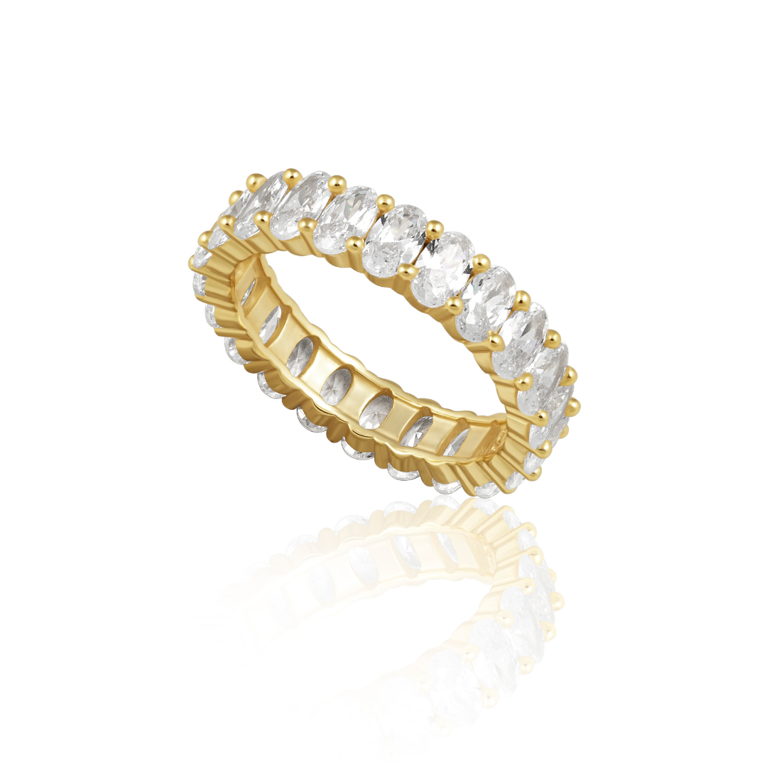 Sahira Jewelry Design – wholesale Ring med flera stenar – Oval Eternity Band0