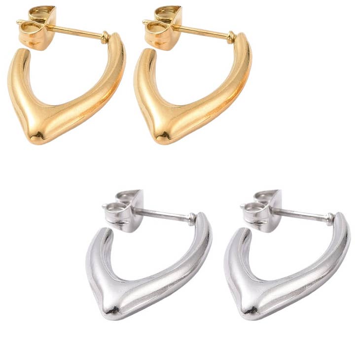 Almond Half Hoops for wholesale by Annie Austen | Jewelry • Accessories