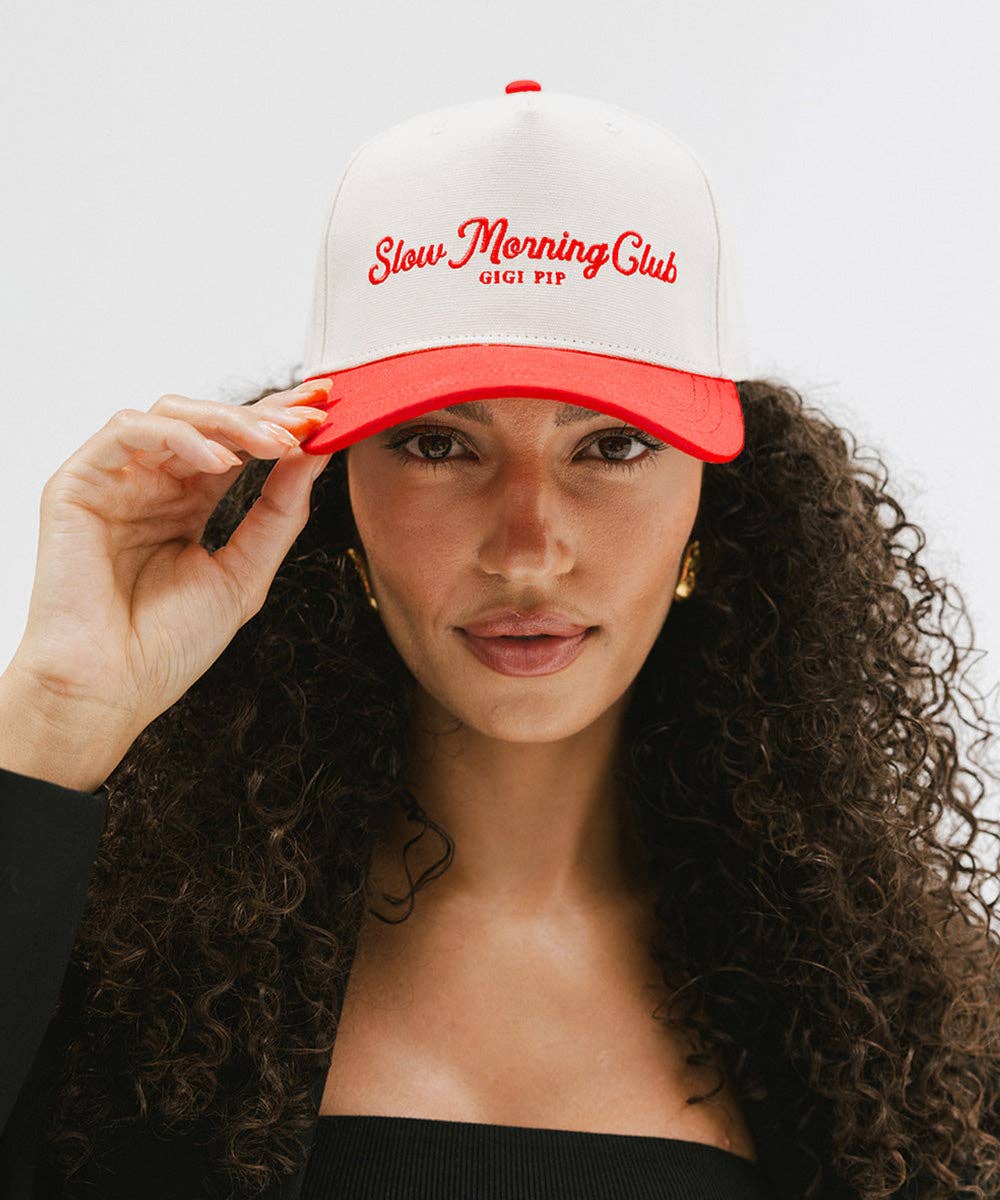 Gigi Pip - Wholesale Trucker Hat - Women's - Slow Morning Club Canvas Trucker22