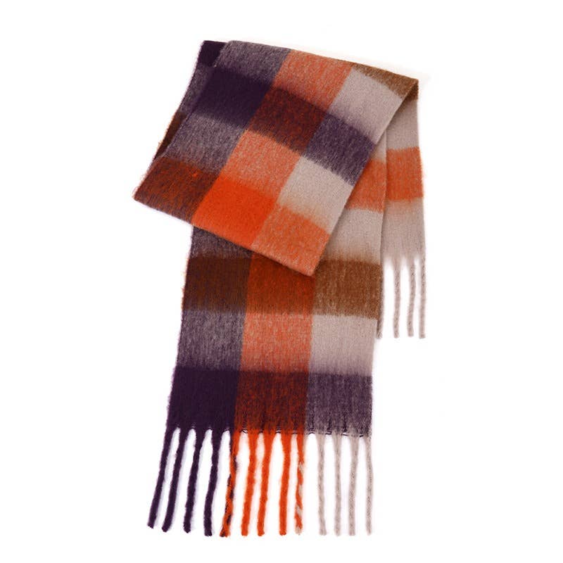 Sweetkama - Vente Écharpe – femme - Écharpe quotidienne à carreaux AC pour femmes SKAS420128