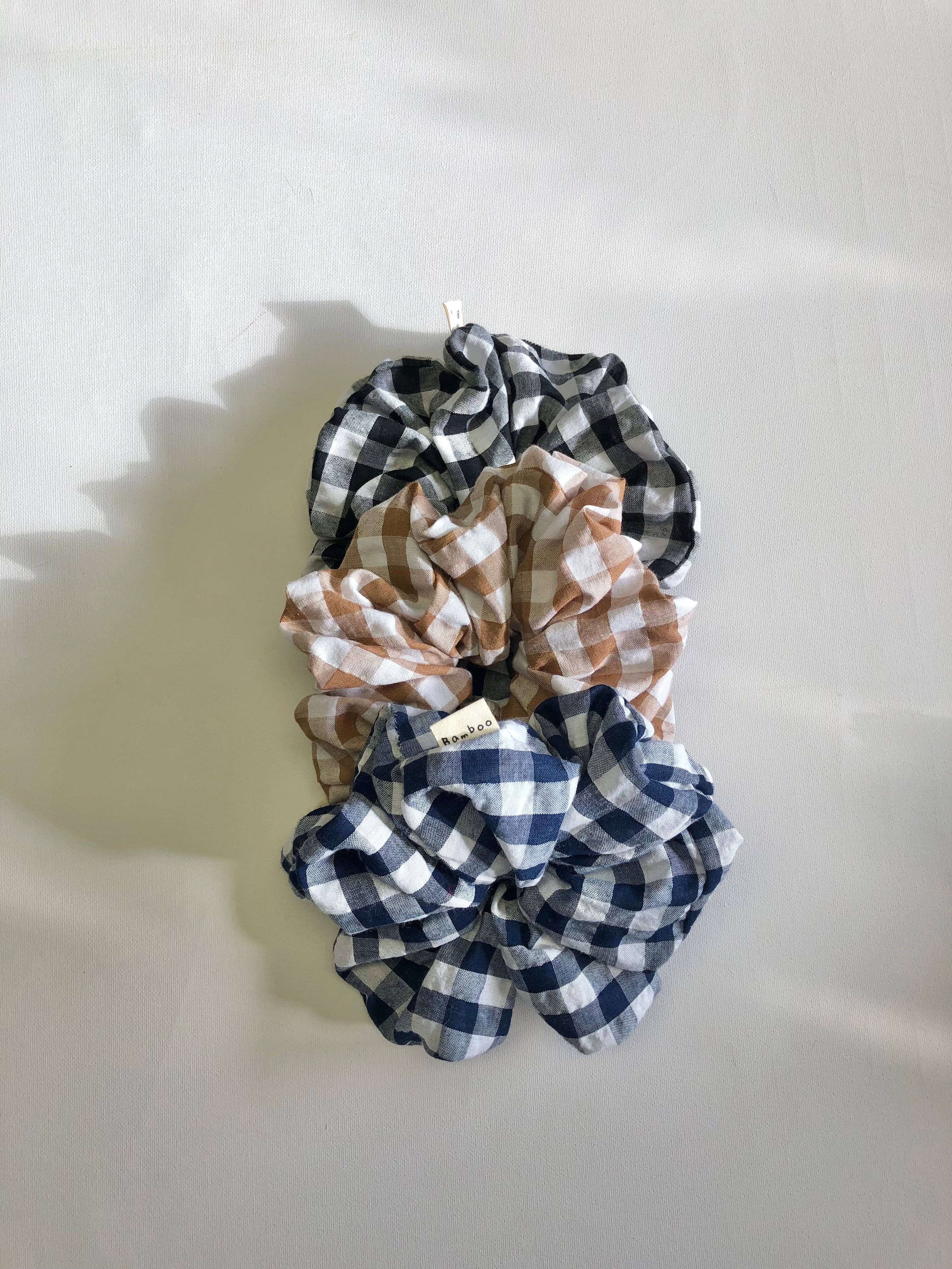 Billy Bamboo - Wholesale Scrunchie - Women's - GINGHAM SCRUNCHIES  - neutral6