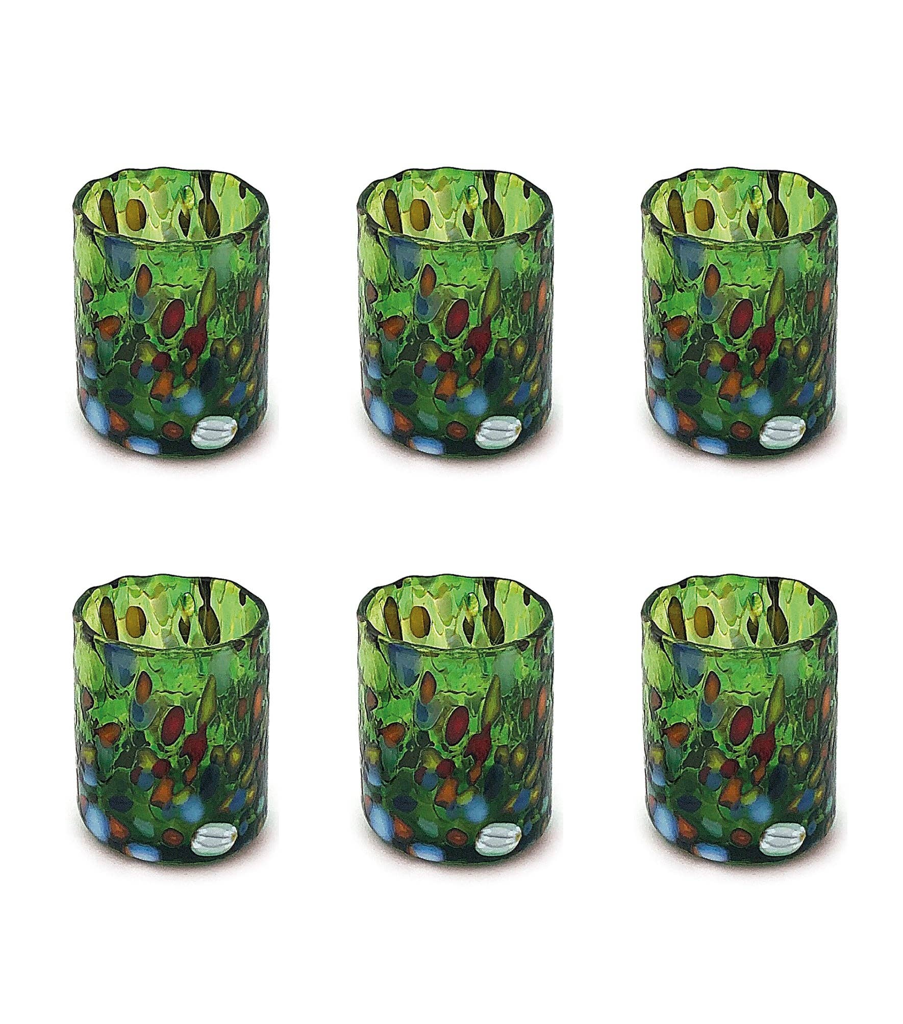 Mazzega Art & Design - Wholesale Shot Glass - Hand-Blown and Handcrafted Glass SHOT Glasses for Tequila with Murano Murrine The Colors of Murano Model SHOT 70 ml. Made in Italy12