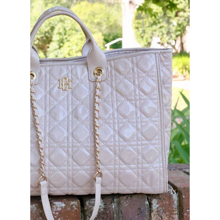 Caroline Hill - Wholesale Tote Bag - Women's - Melissa Tote Bag NUDE PATENT LQ