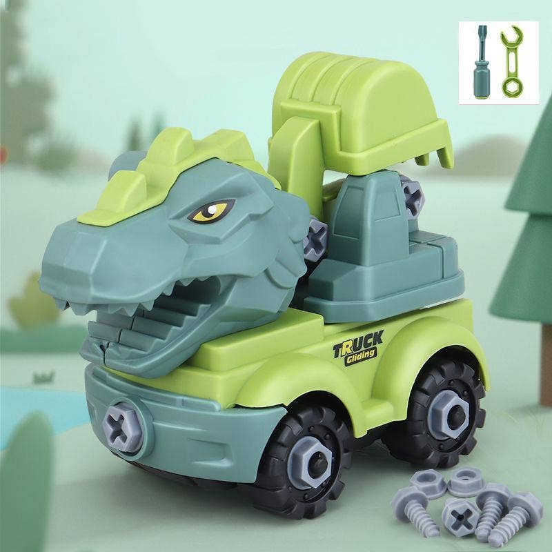 KiddieKickz - Wholesale Toy Car/Truck - Kids - Children's Dinosaur Construction Vehicle Excavator DIY Toys0
