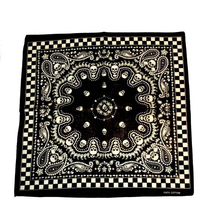 Topkids Accessories - Wholesale Bandana - Unisex - Biker Bandana Headband, Alternative Clothing, Mens Handkerchiefs, Motorbike Accessories, Face Mask, Goth gifts, Shemagh Scarf Men, Skull Mask8