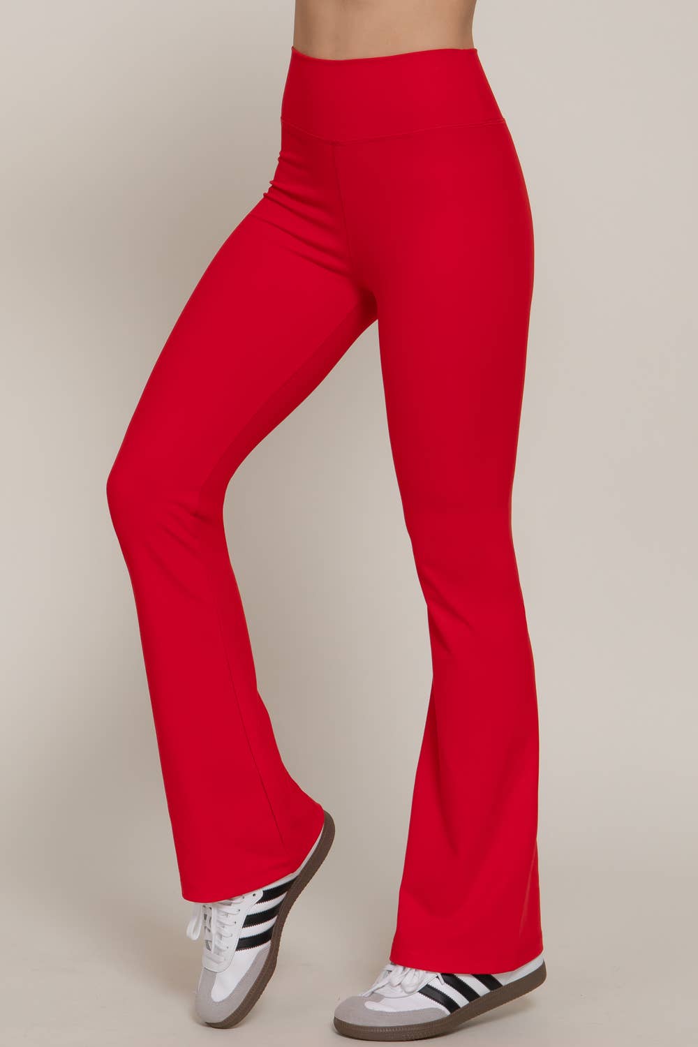 Active Basic | Active USA - Wholesale Athletic Pants - Women's - Waist Band Flare Stretch Workout Long Pants26