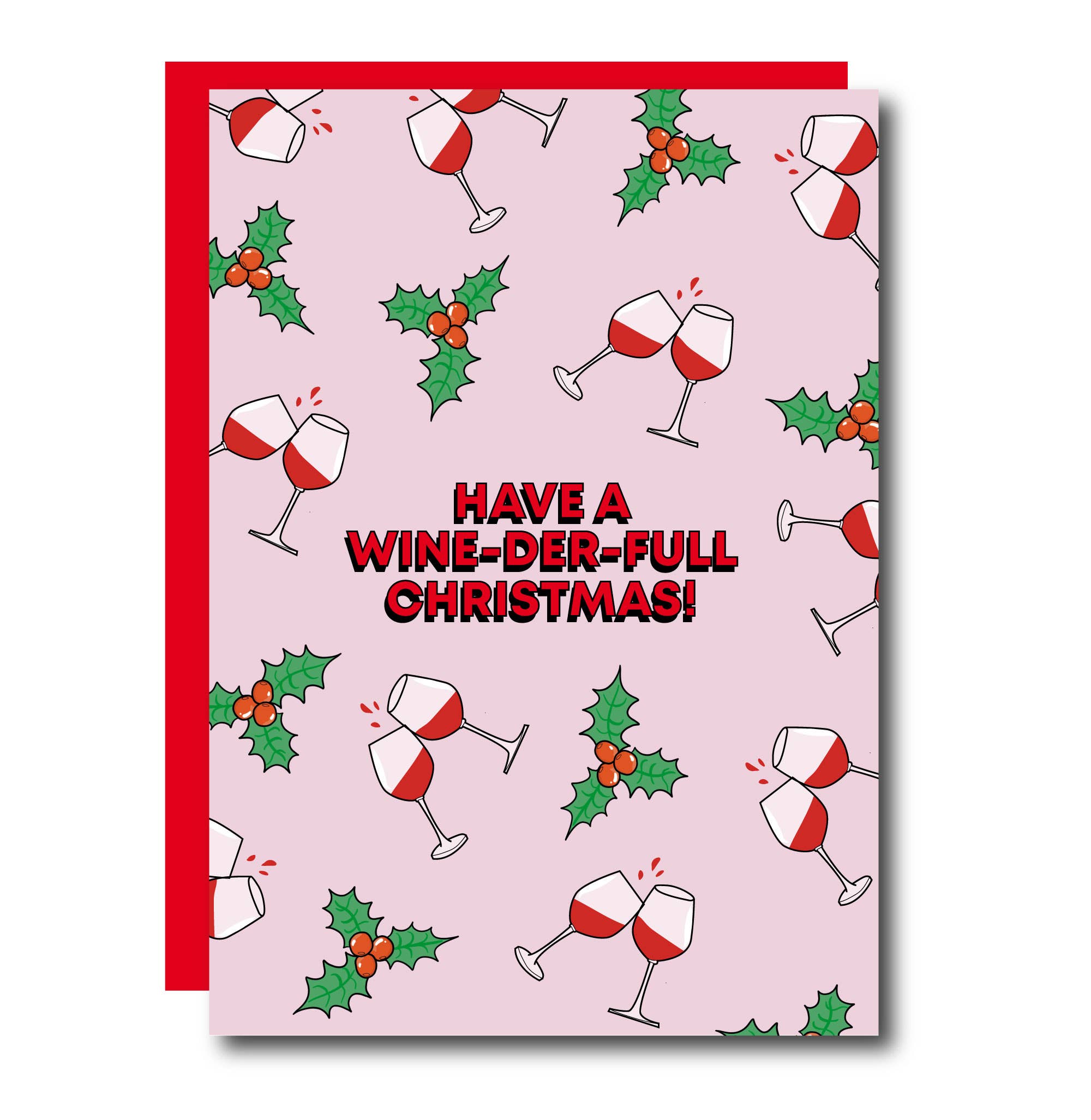 Studio Soph (We Pay Your Import Fees - We Ship DDP) – wholesale Christmas card – Have A Wine-Der-Full Christmas Card0