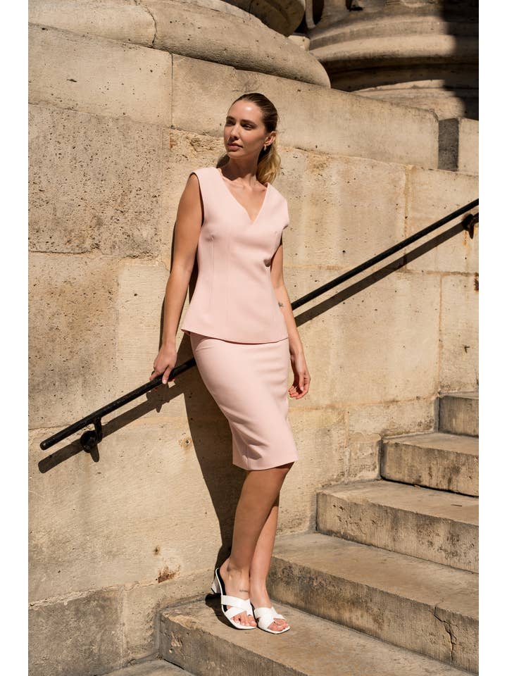 Attentif Paris - Venta al por mayor Blusa - Mujer - Top sin mangas con escote en V2