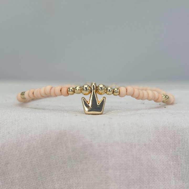 Vibrant Beaded Anklet: Radiant Crown Beaded Summer Anklet for wholesale by Loli