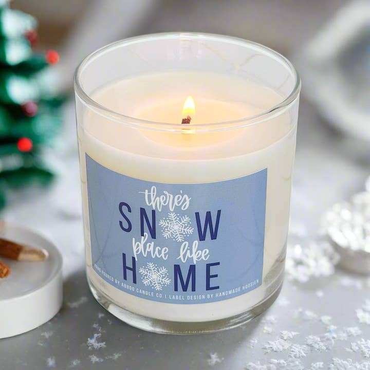 There's Snow Place Like Home Candle for wholesale by Abboo Candle Co