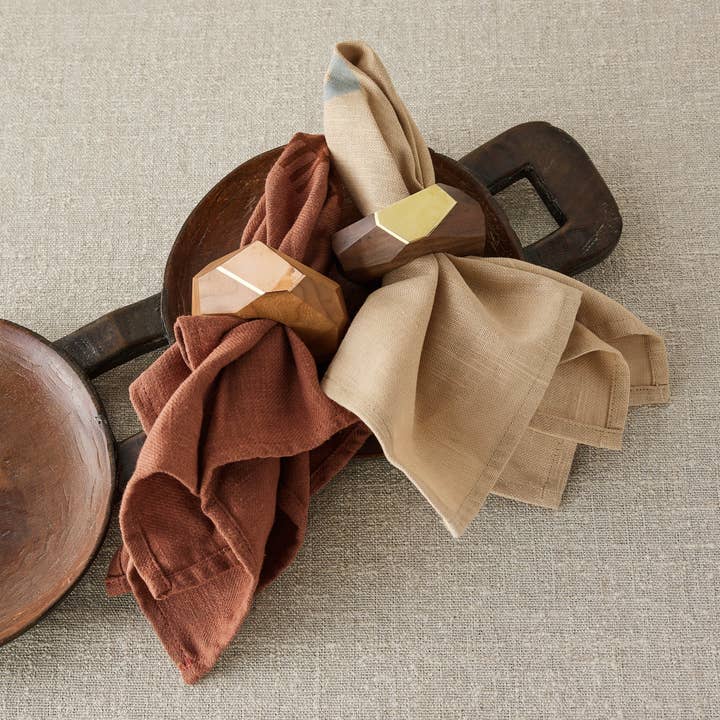 kanju Interiors – wholesale Napkin ring – Black Walnut and Brass Napkin Ring3