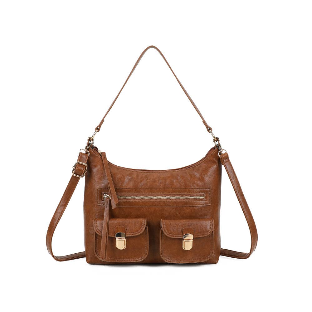 Gallantry - Wholesale Schoudertas - Dames - Calista schoudertas met gouden gespen en meerdere vakken12