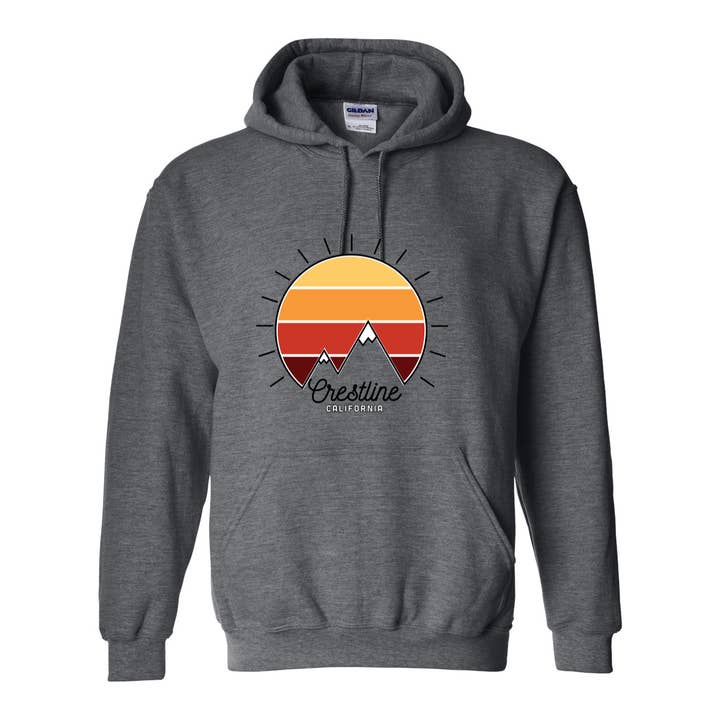 Lake Gregory/Crestline Mountain Sunset - Hooded Sweatshirt for wholesale by Wears The Mountain