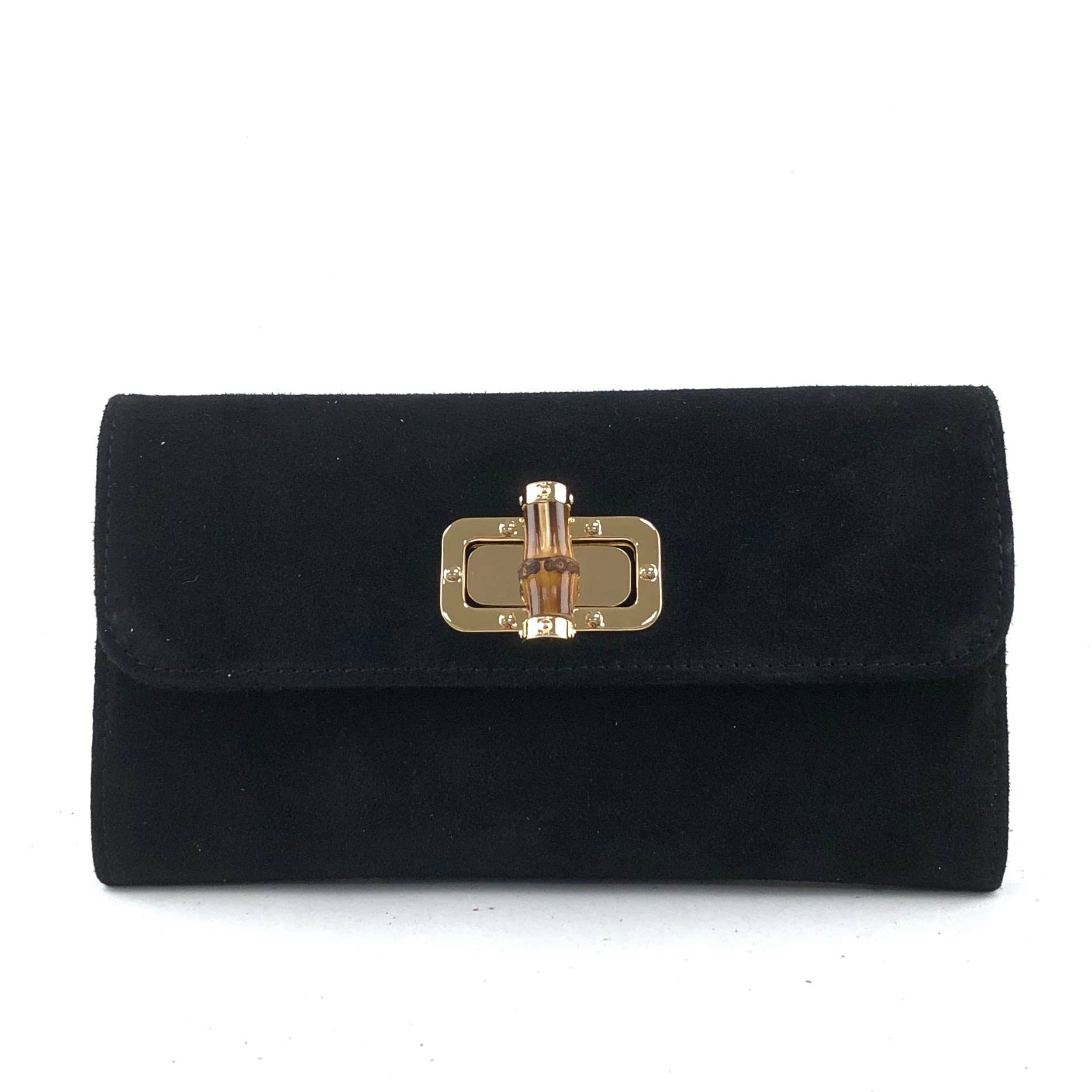 MILANO AMOUR - Wholesale Clutch Bag - Women's - ELEGANCE CLUTCH SUEDE BAMBOO EVENT IDEAL GIFT POCHETTE0