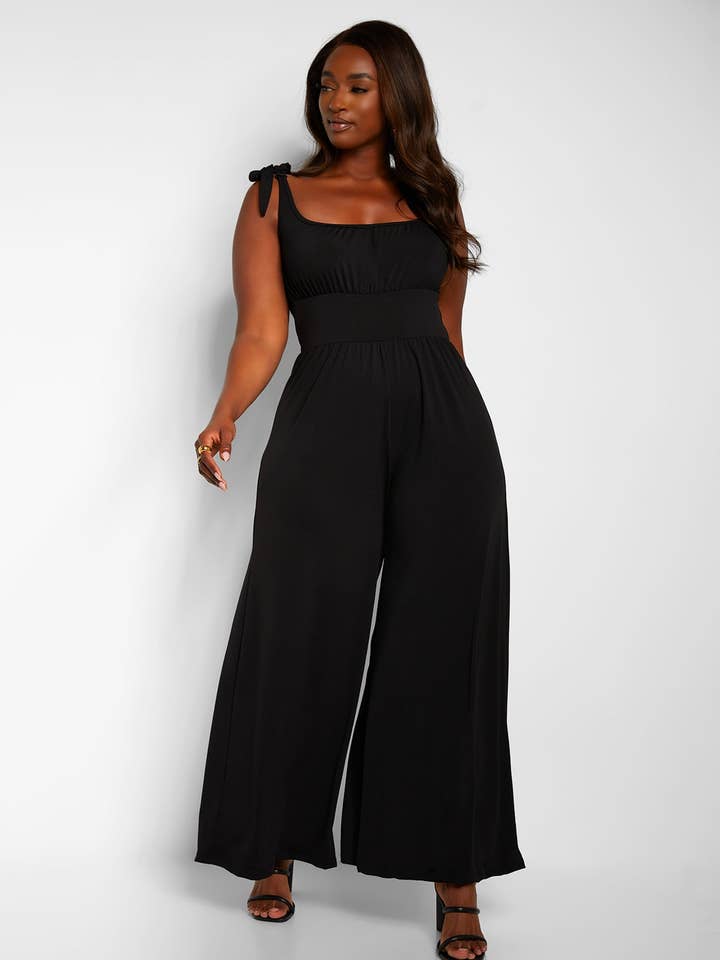 Sonia Tie Strap Wide Leg Jumpsuit for wholesale by REBDOLLS