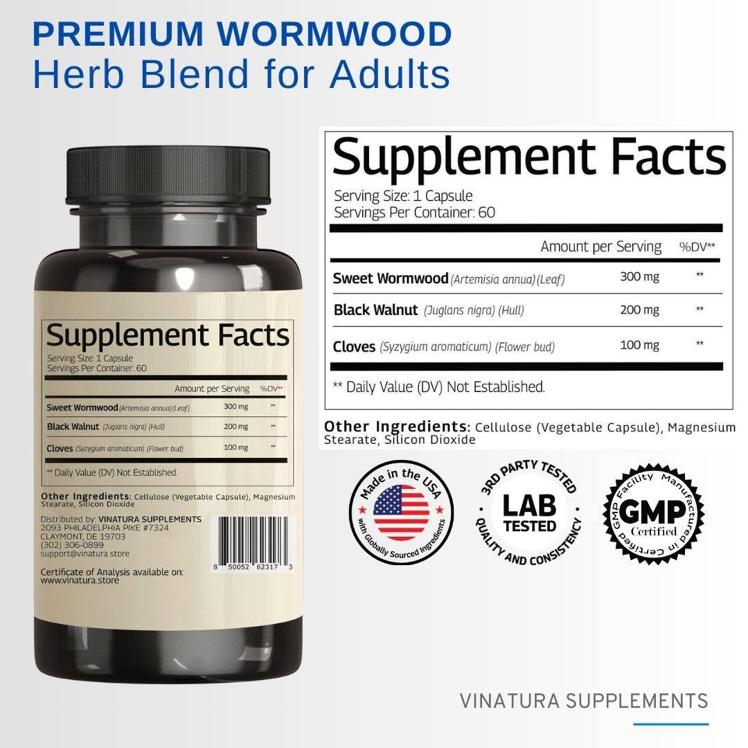 VINATURA SUPPLEMENTS - Wholesale Oral Supplement/Vitamin - Wormwood Black Walnut Cloves2