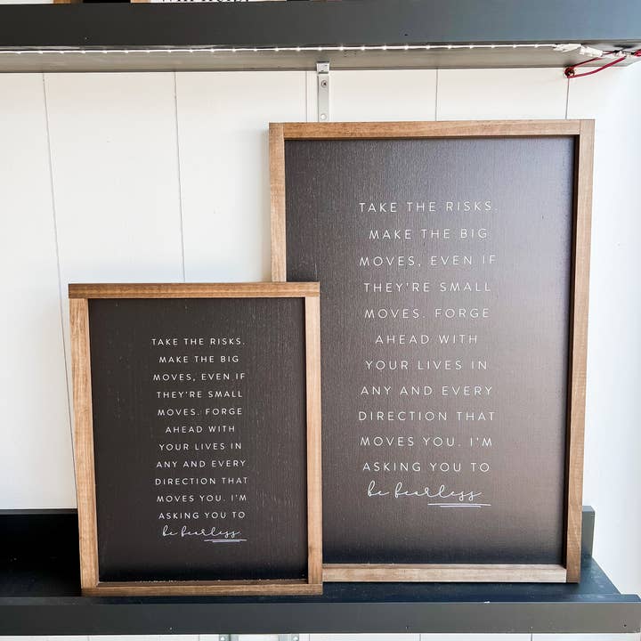 Lily and Sparrow - Wholesale Sign - Take the Risks | Handmade Wood Sign, Wall Art7
