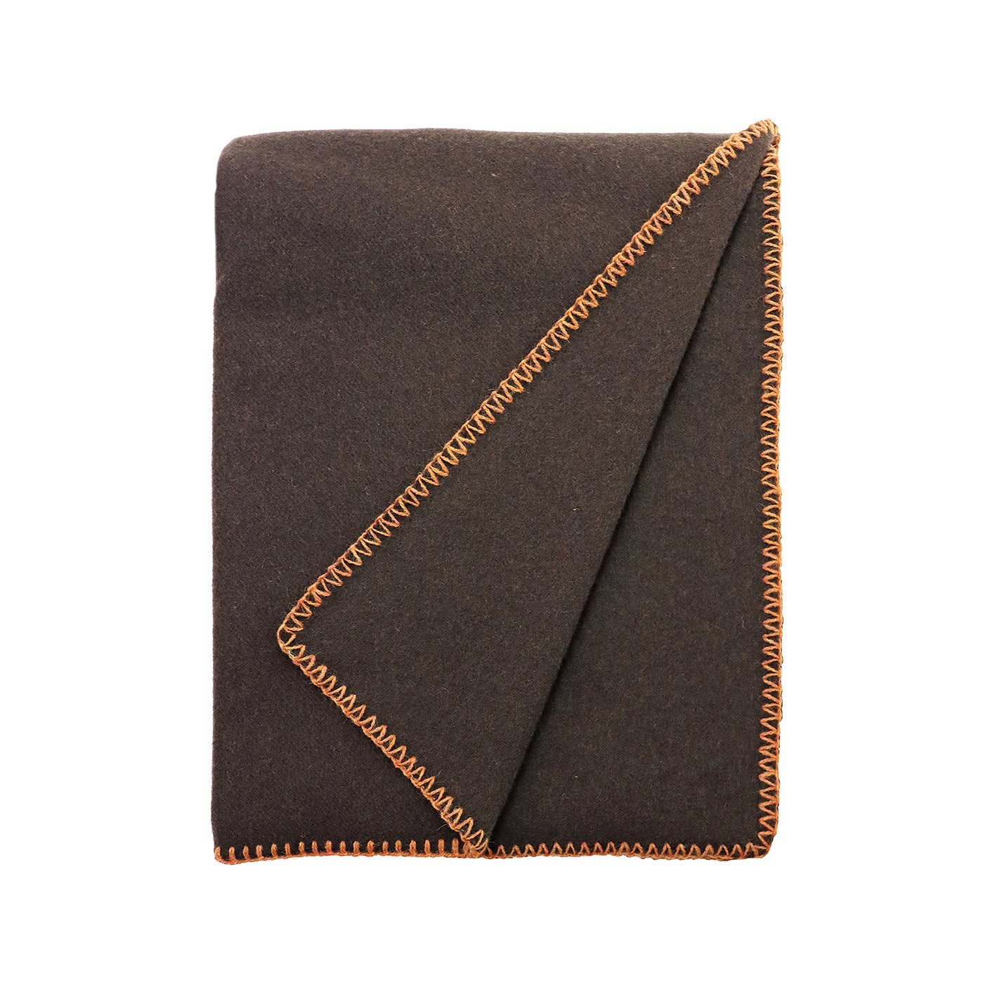 Giardino Segreto - Wholesale Throw Blanket - Pure Wool Blanket PUNTO CAVALLO | Brown - Terracotta0