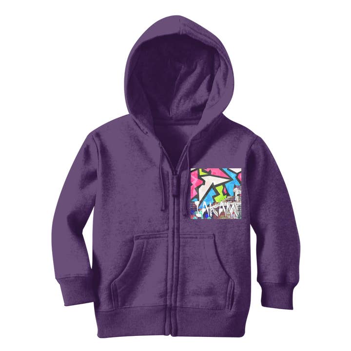 IAKAM ART Classic Kids Zip Hoodie for wholesale by IAKAM