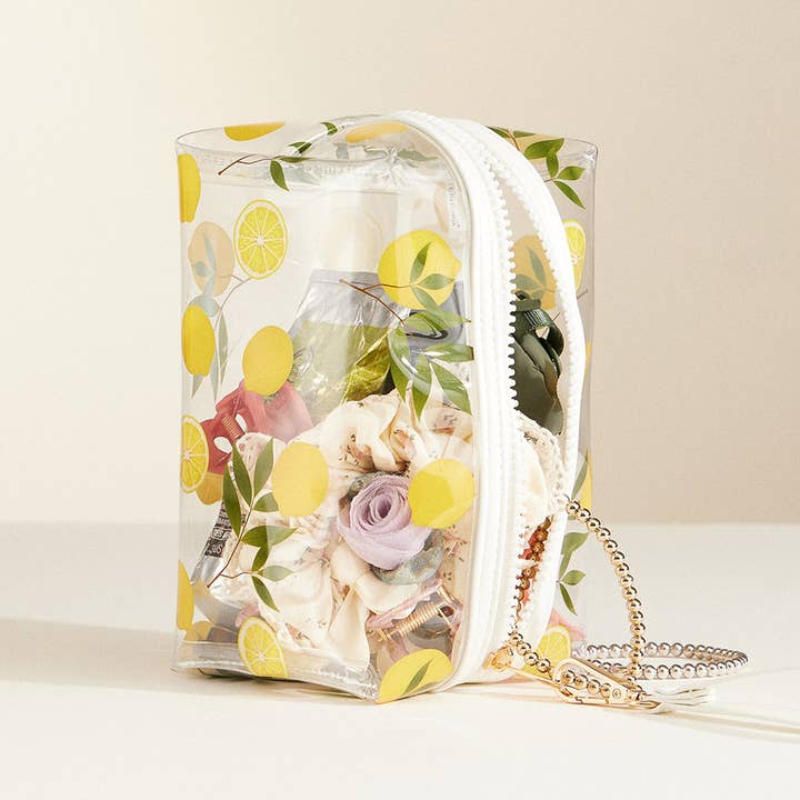 Sensibling Corp. - Wholesale Makeup/Cosmetic Bag - Cherry Lemon Orange Strawberry Transparent Cosmetic Pouch