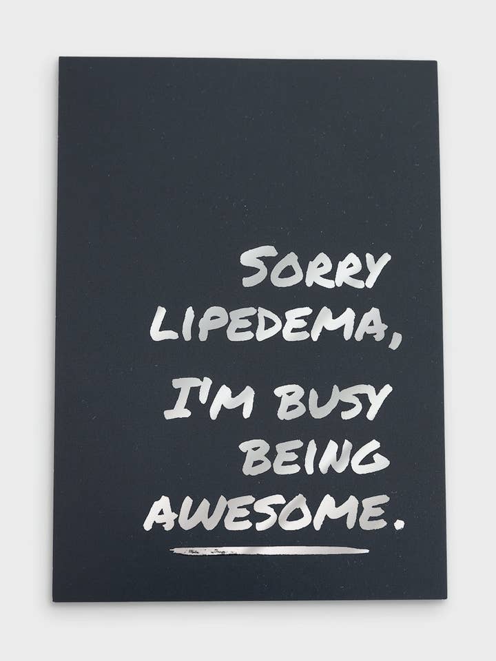 Cartolina «Sorry Lipedema» per la vendita all'ingrosso da parte di Power Sprotte