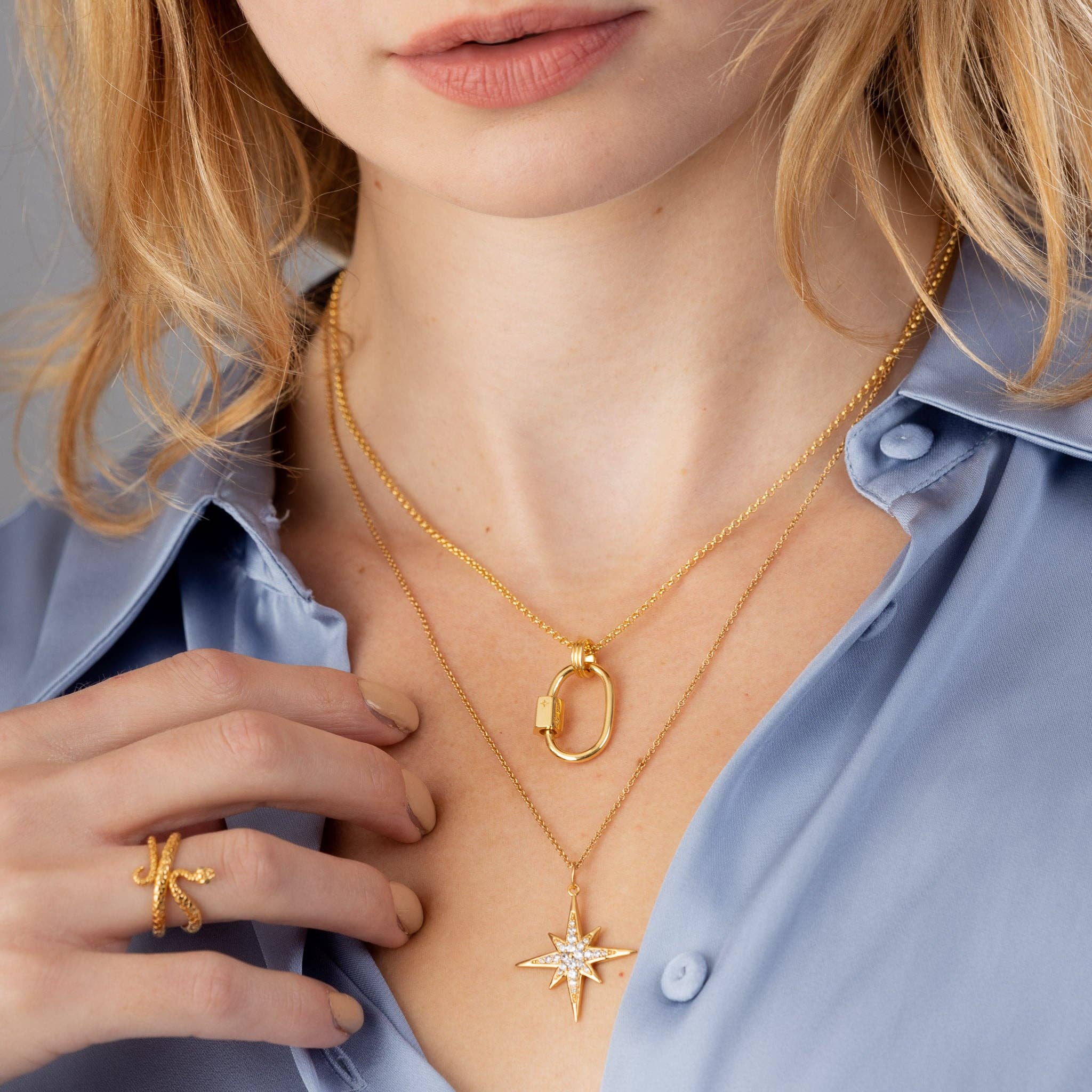 Scream Pretty - Recycled Sterling Silver Jewellery – wholesale Individual charm/pendant – Oval Carabiner Charm Lock3