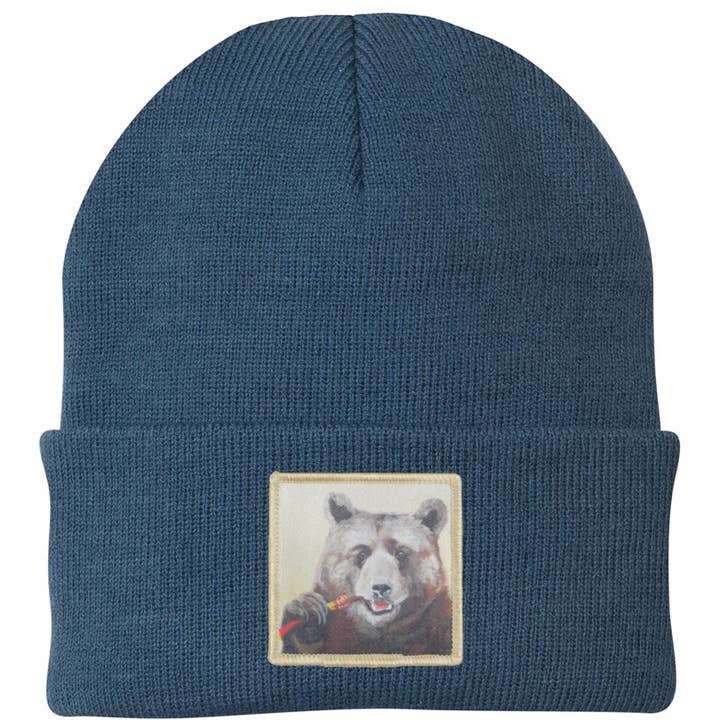 FLYN - Wholesale Beanie - Unisex - Slim Jimmy Bear Olive Beanie2