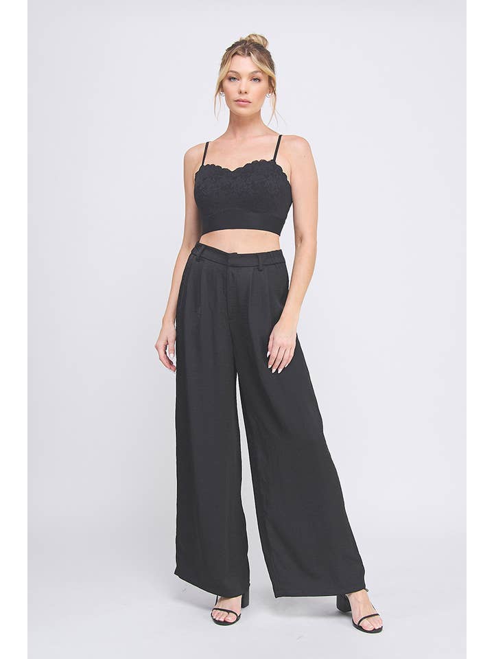 Allie Rose – Großhandel Bralette – Damen – Rosafarbener Bralette aus Strick mit Spitze3