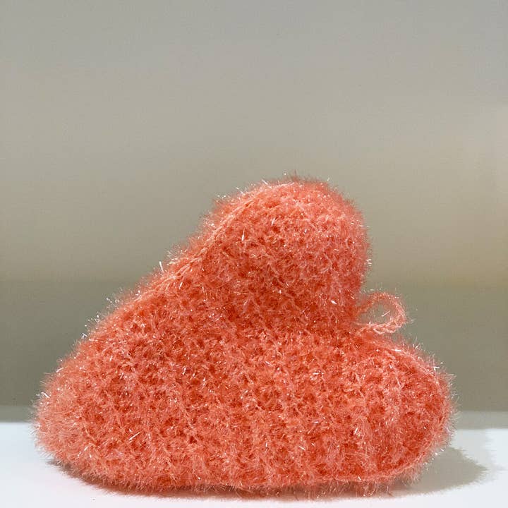 RACHA - Wholesale Cleaning Sponge - Lurex Tawashi heart sponges 4 colors1
