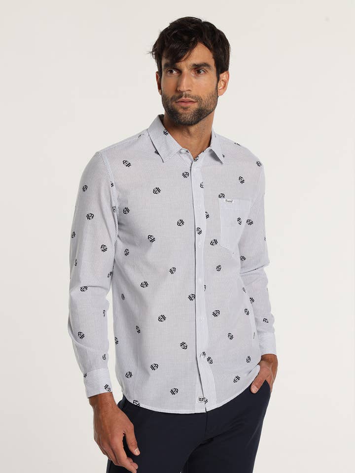 BENDORFF - Langärmliges mehrstreifiges Shirt mit Aufdruck für den Großhandel von PAUSANT SHOP ONLINE